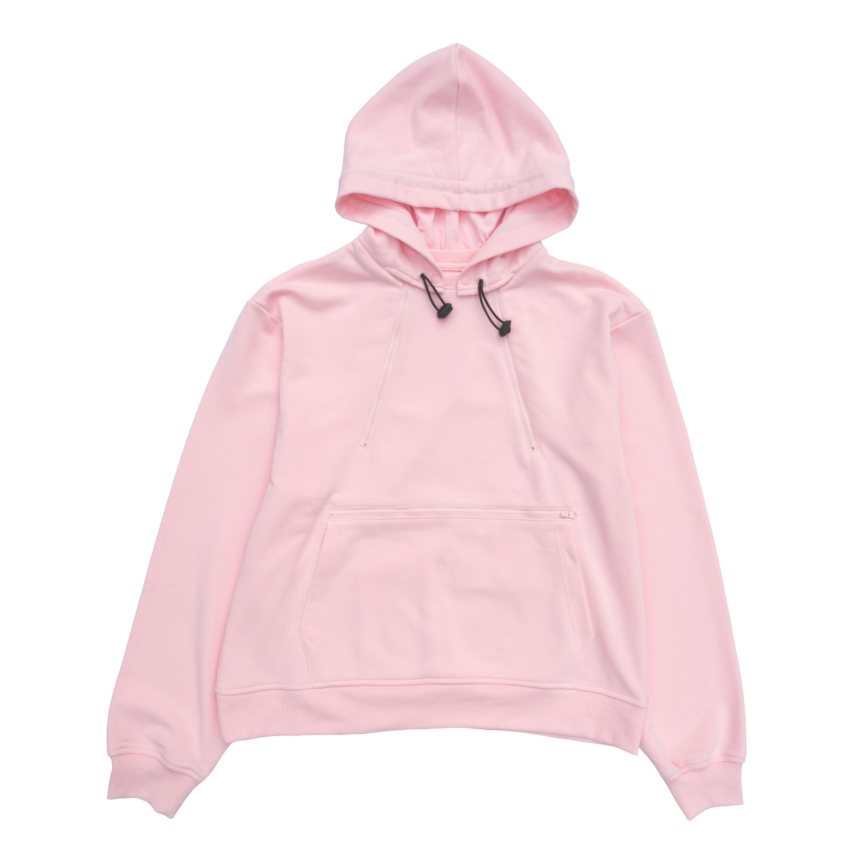 Pale Pink Adult Chest & Abdomen Zipper Access Hoodie