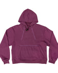 Flat of Plum Zipper Access Hoodie