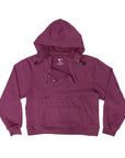 Flat of Zipper Access Hoodie with chest and abdomen zippers open