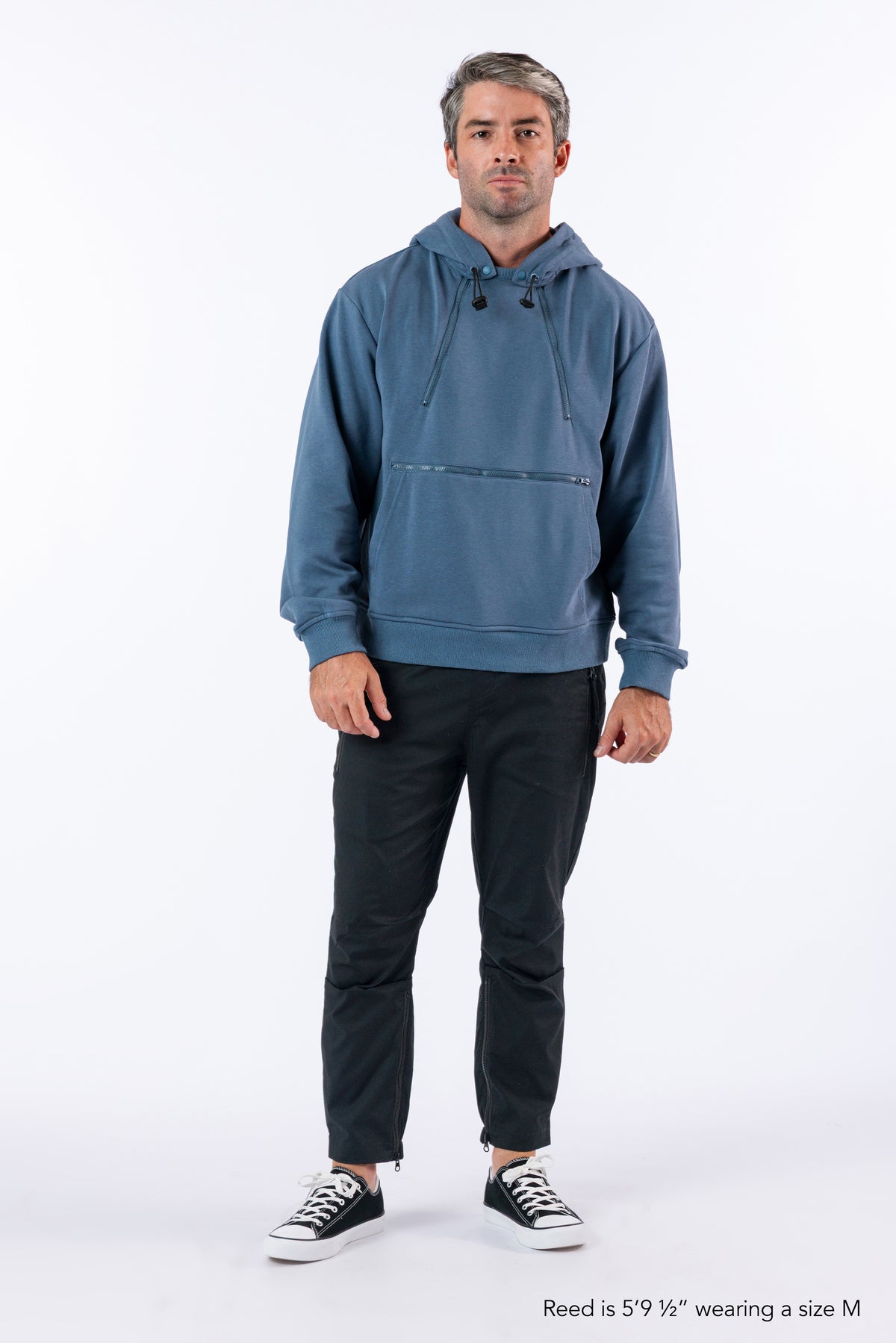 Reed is 5'9 1/2" wearing a size M