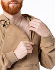 Mike demonstrating chest zippers