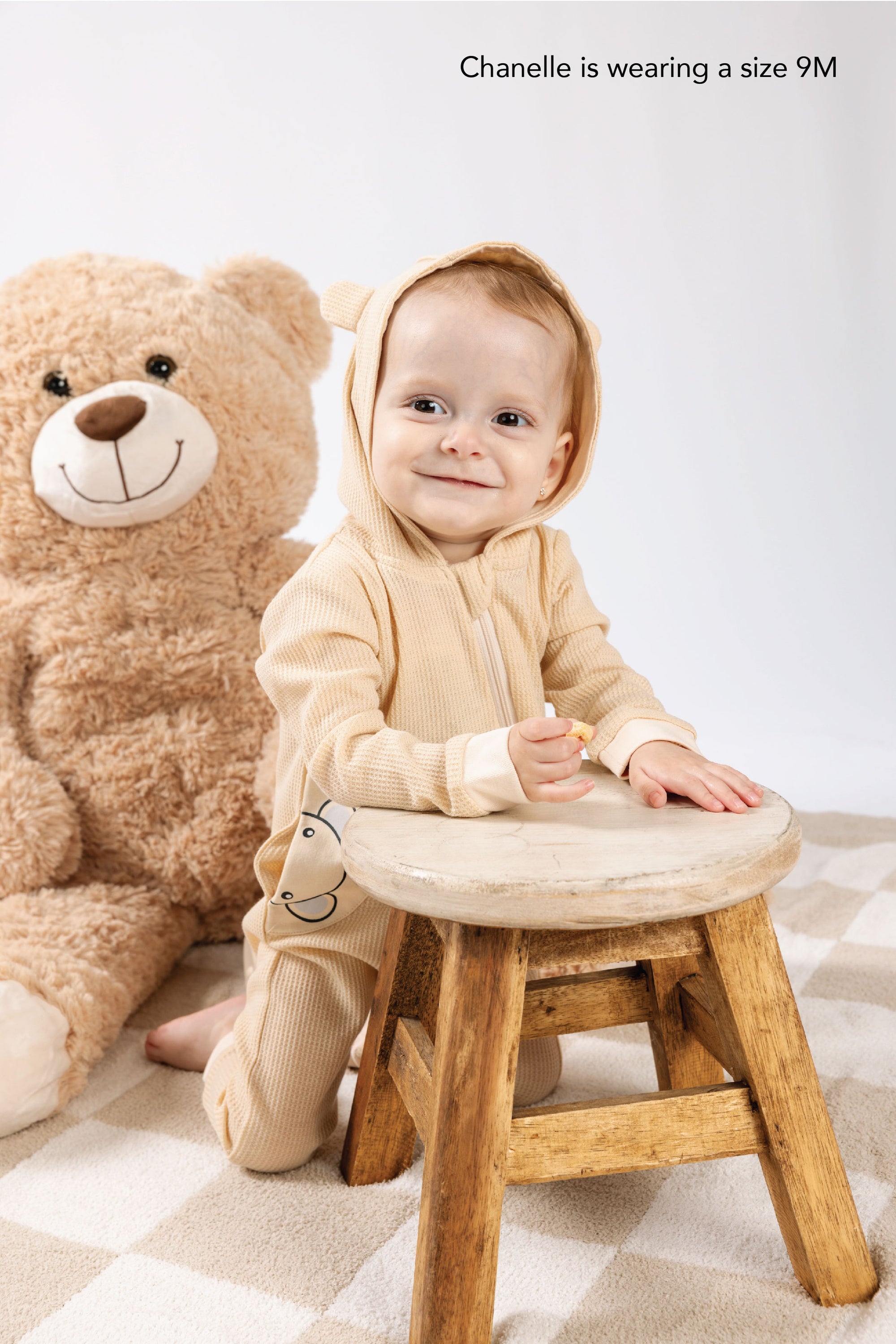 Hoody  Bear Preemie to 4T G-Tube Jumpsuit