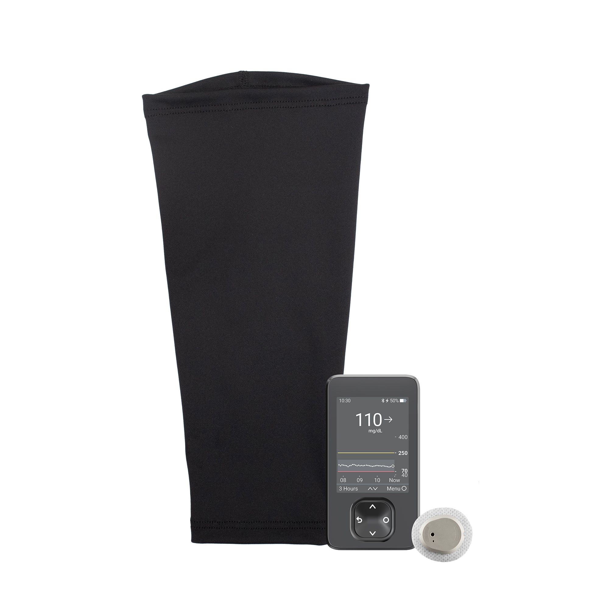 Black Ultra Support Sleeve with CGM