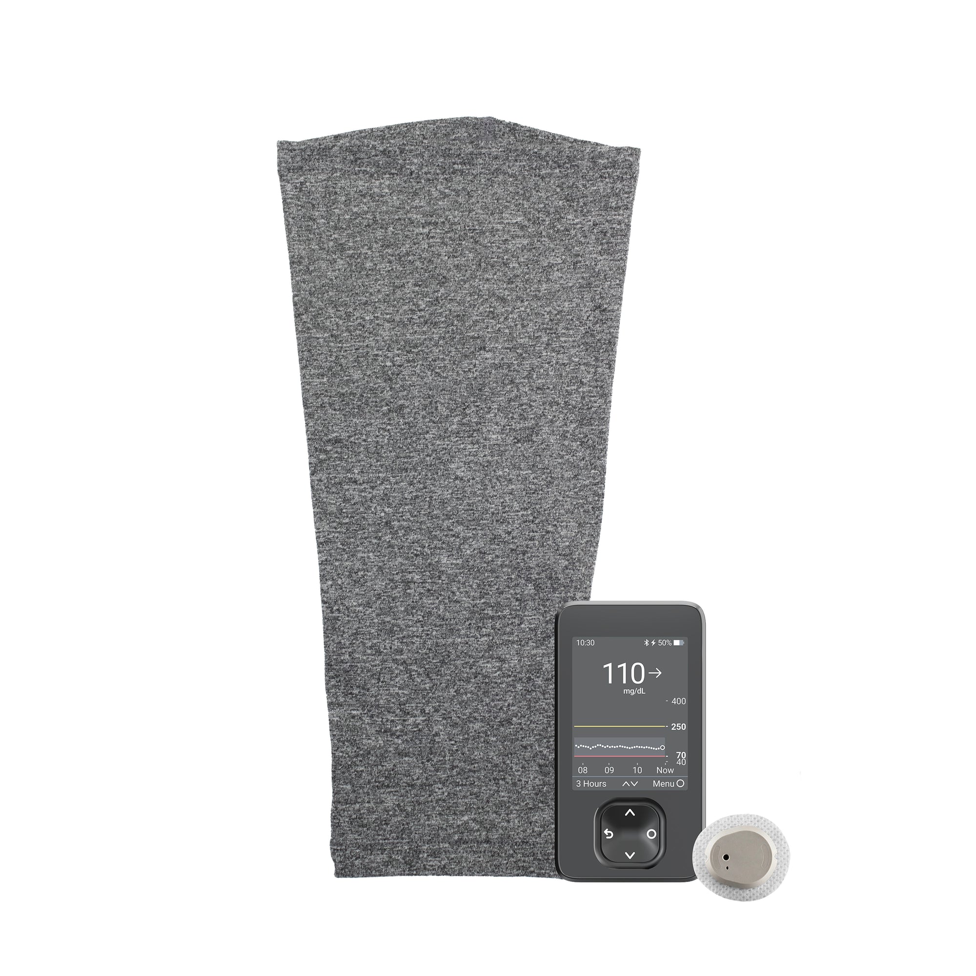 Gray Ultra Support Sleeve with CGM