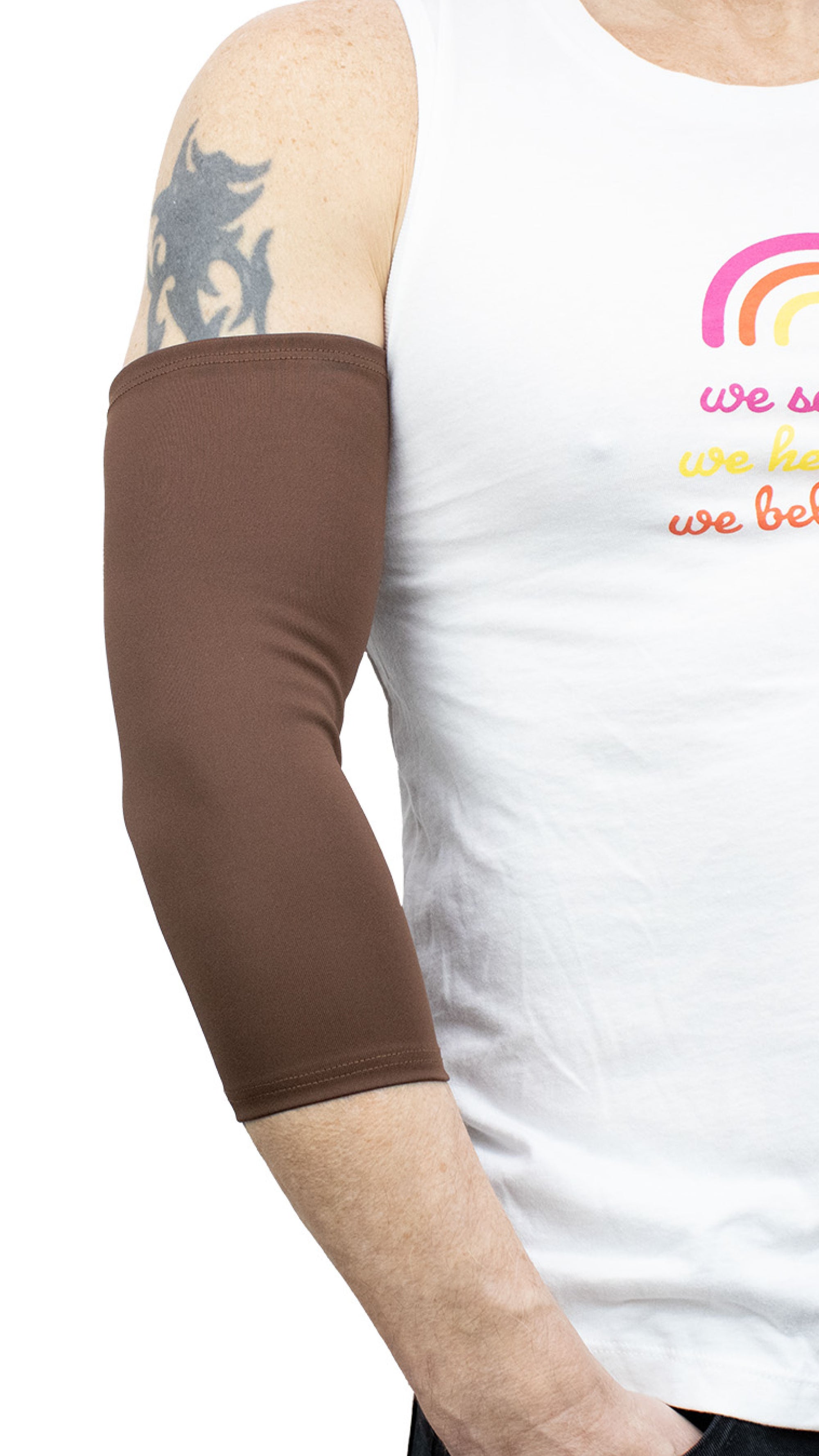 Man wearing Brown Ultra Support Sleeve