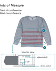 Heather Gray/Crimson Adult Stripe Zip Access Sweatshirt