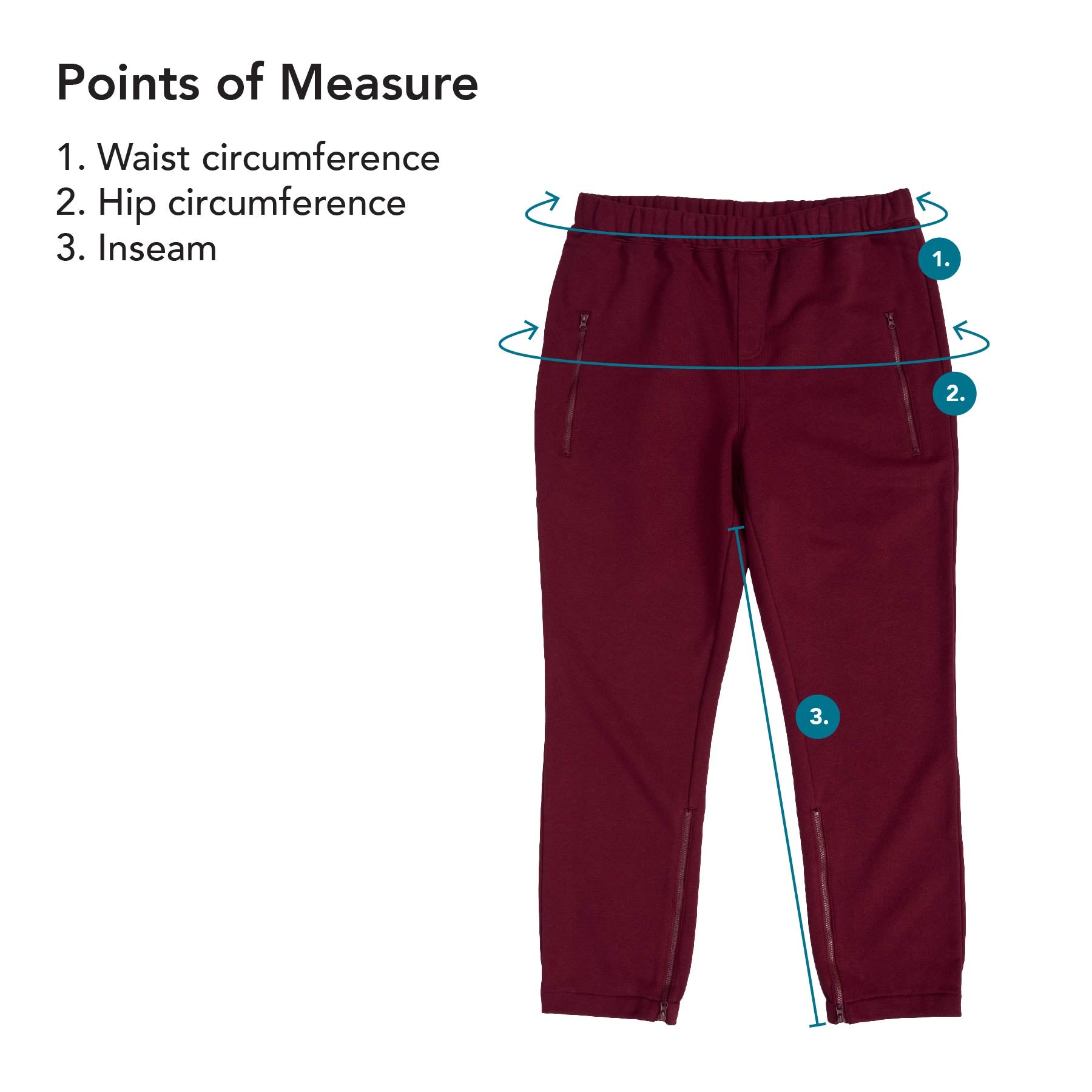 Crimson Adult Ankle Zip Access Pant