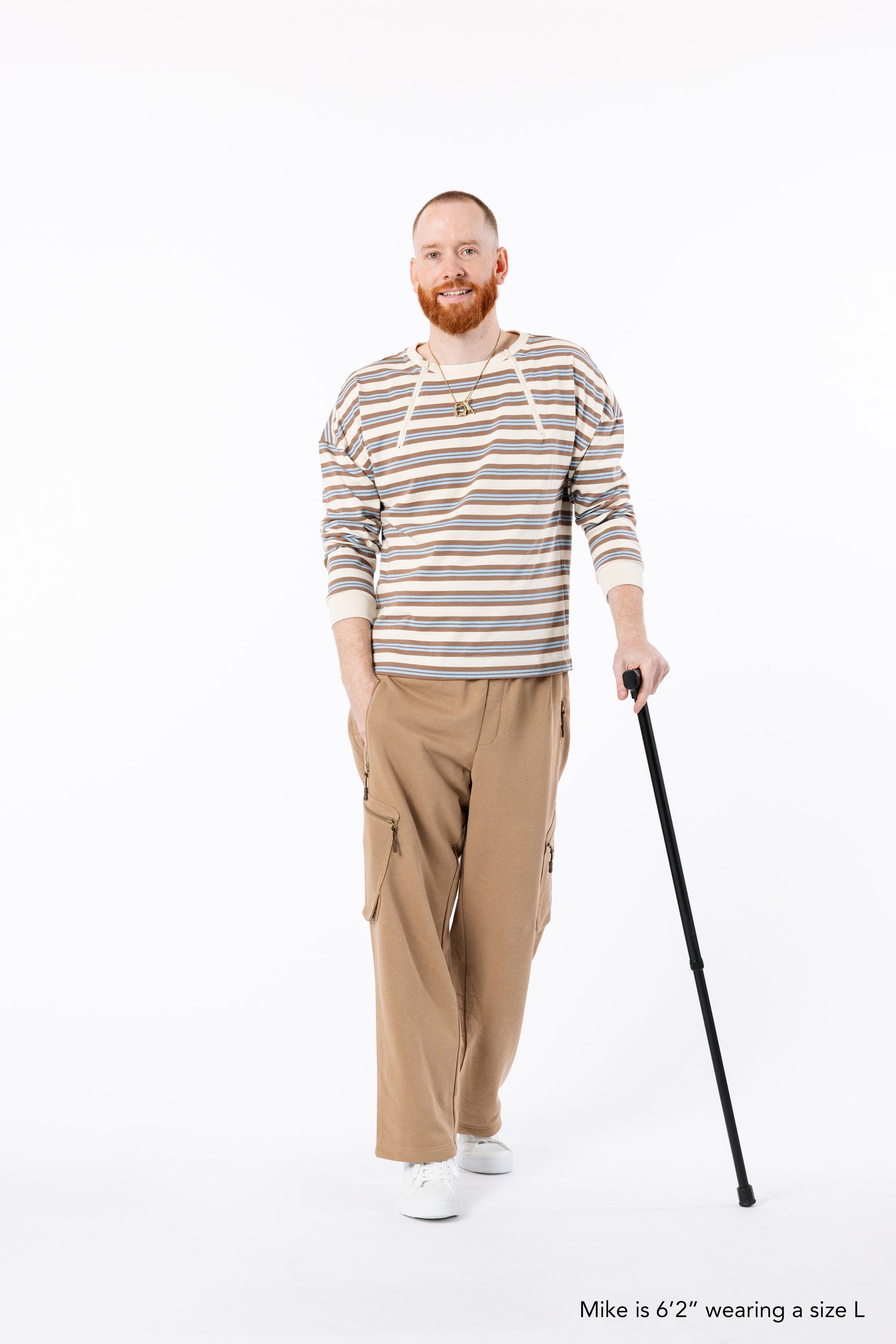 Mike is 6'2" wearing a size L