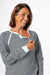 Michelle demonstrating zippers on Zip Access Tee