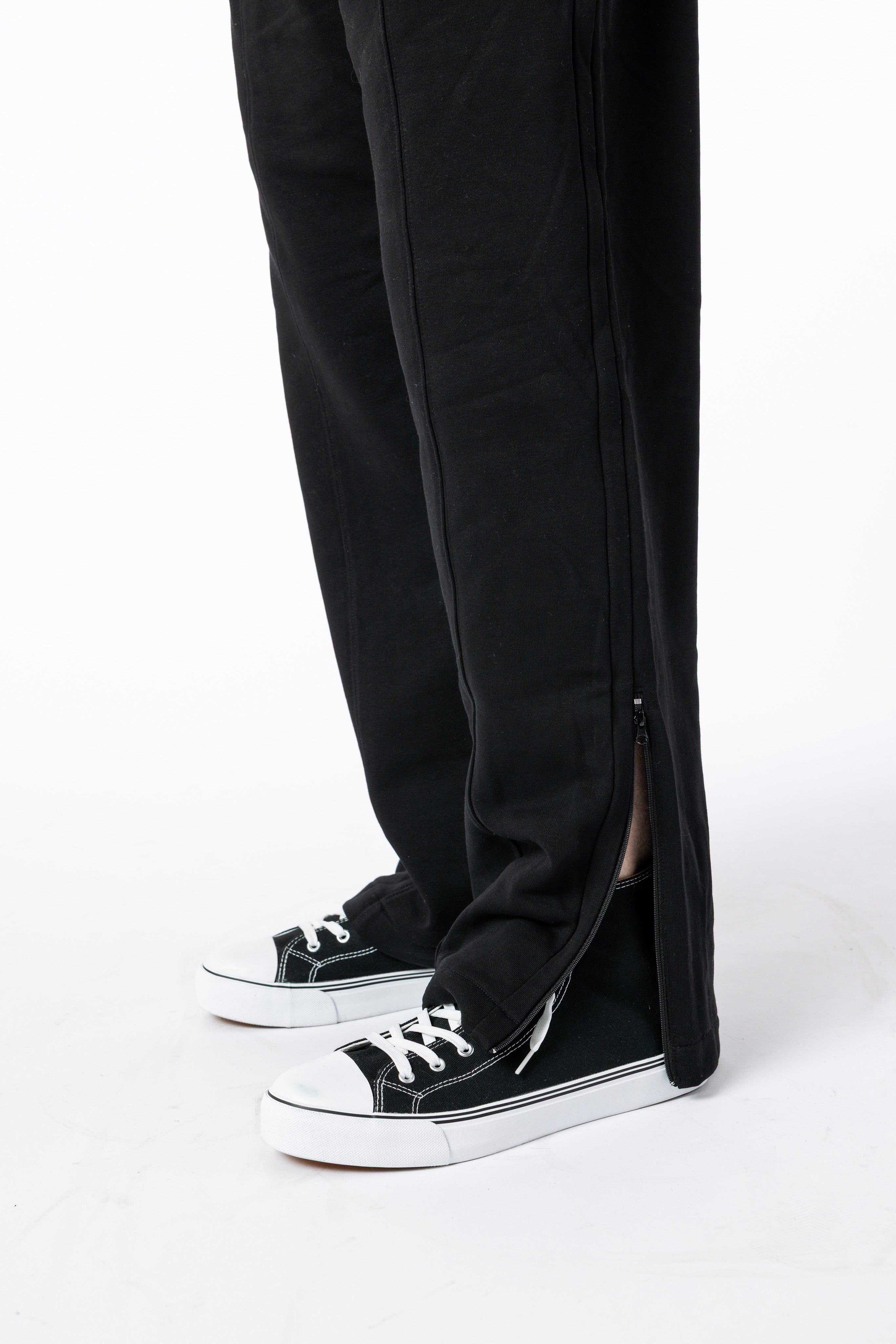 Black Adult Zip Access Wide Leg Pant – SpoonieThreads