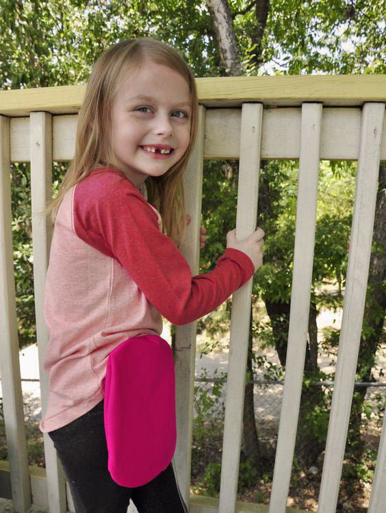 Fuchsia "Go with the Flow" Elastic Ostomy Bag Cover