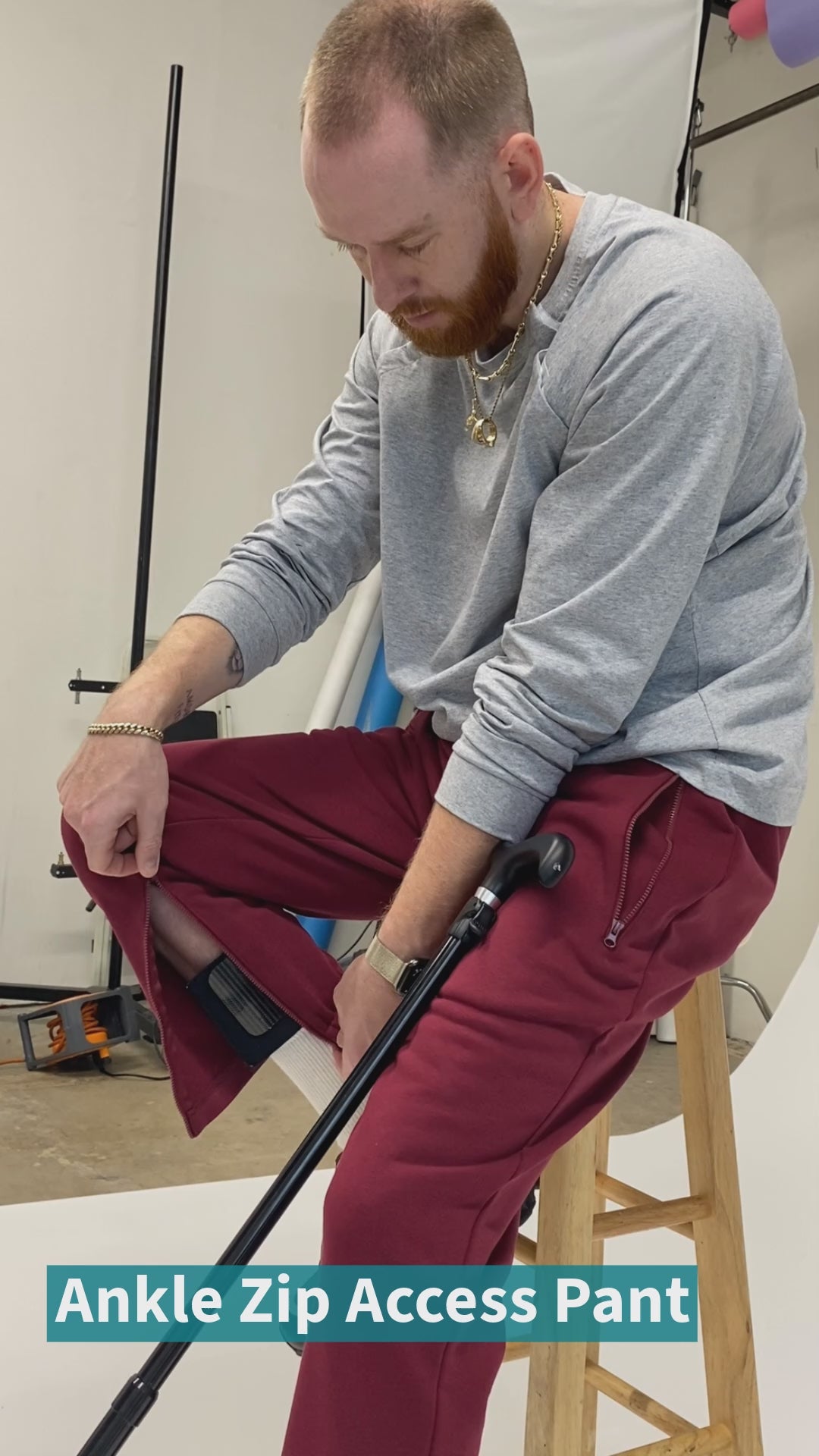 Crimson Adult Ankle Zip Access Pant Video