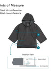 3/4 Sleeve Half-Zip Access Hoodie Points of Measure