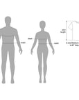 Figures showing points of measure for tee