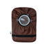Flat of Brown elastic ostomy bag cover with pouch