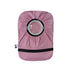 Flat of Dusty Pink elastic ostomy bag cover with pouch