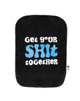 Black "Get Your Shit Together" Elastic Ostomy Bag Cover