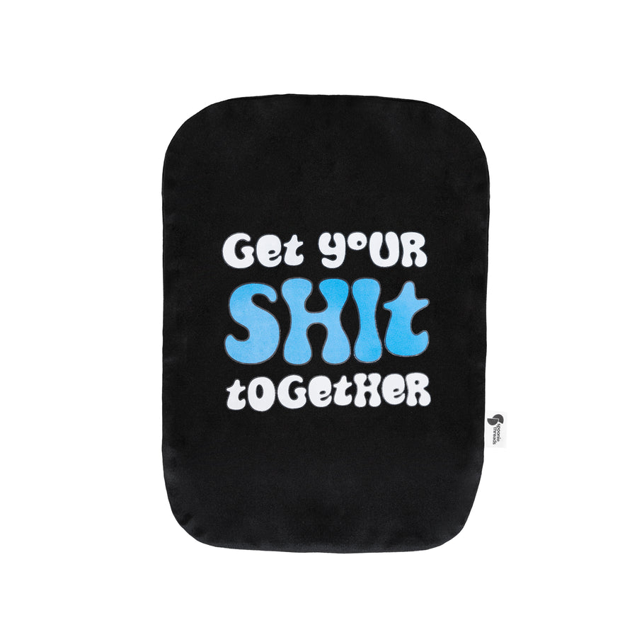 Black "Get Your Shit Together" Elastic Ostomy Bag Cover