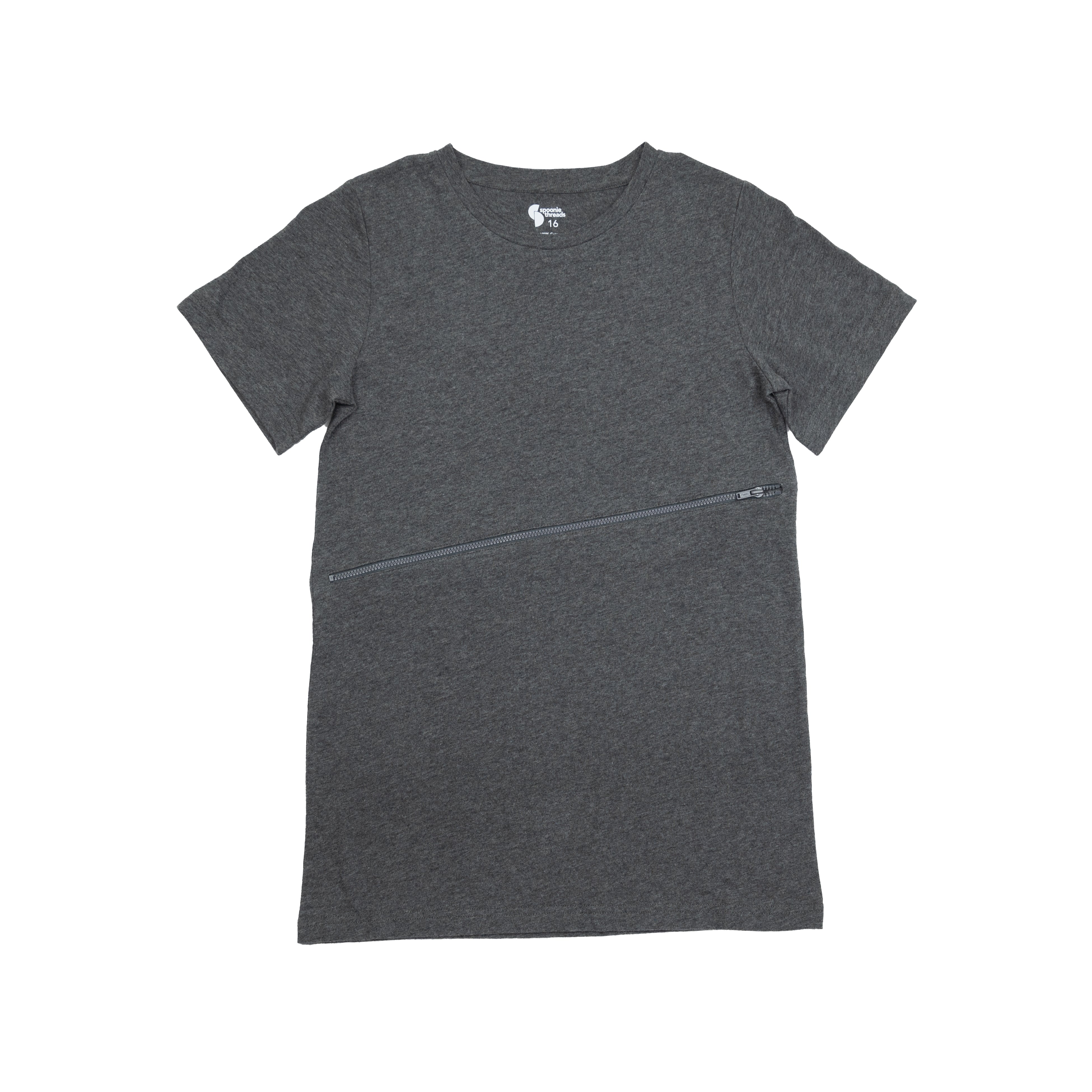 Charcoal G-Tube Zip Shirt FINAL CLEARANCE