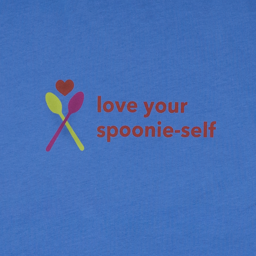 Azure Unisex “Love Your Spoonie Self” T-Shirt detail