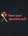 Black Unisex “Love Your Spoonie Self” T-Shirt detail