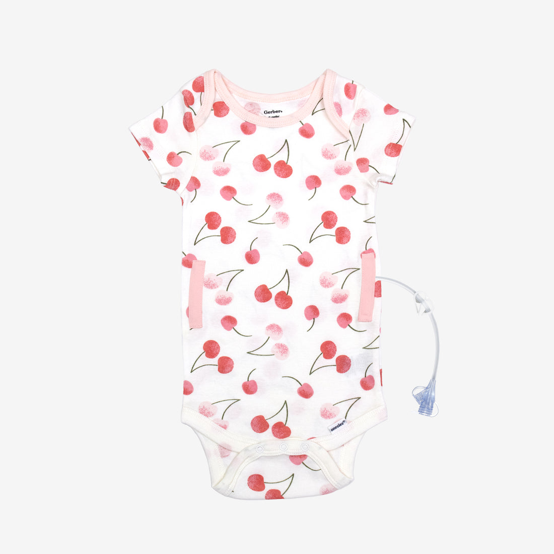 Pink Cherry Short Sleeve Onesie
