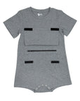 Gray Taco Pocket Flap Bodysuit
