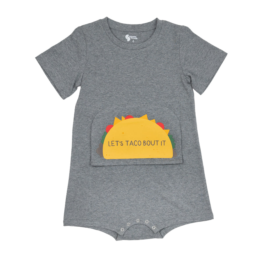 Gray Taco Pocket Flap Bodysuit