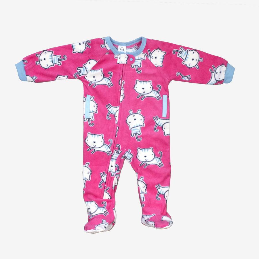 Pink Tiger Print Fleece Pajama