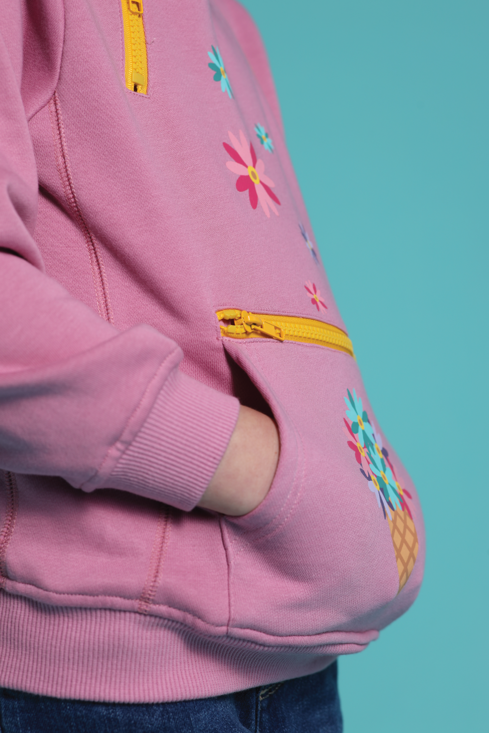 Triple Zip Pullover Flower Cone (Youth)