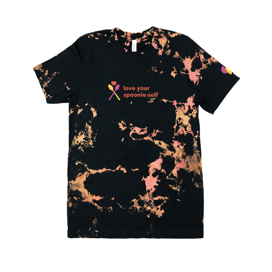 Mila and Me Black Tie Dye "Love Your Spoonie Self" Unisex T-Shirt