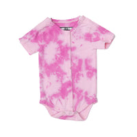 Pink Mila and Me Tie Dye Vertical Access Bodysuit