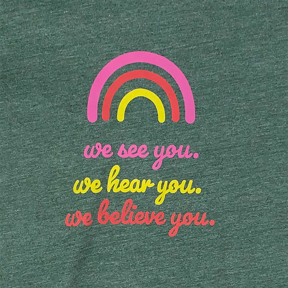 Olive Youth “We See You” T-Shirt detail