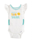 You Are My Sunshine Flutter Sleeve Onesie