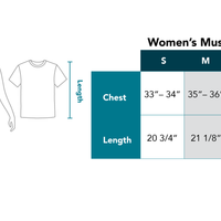 Women’s Muscle Tank Size Chart