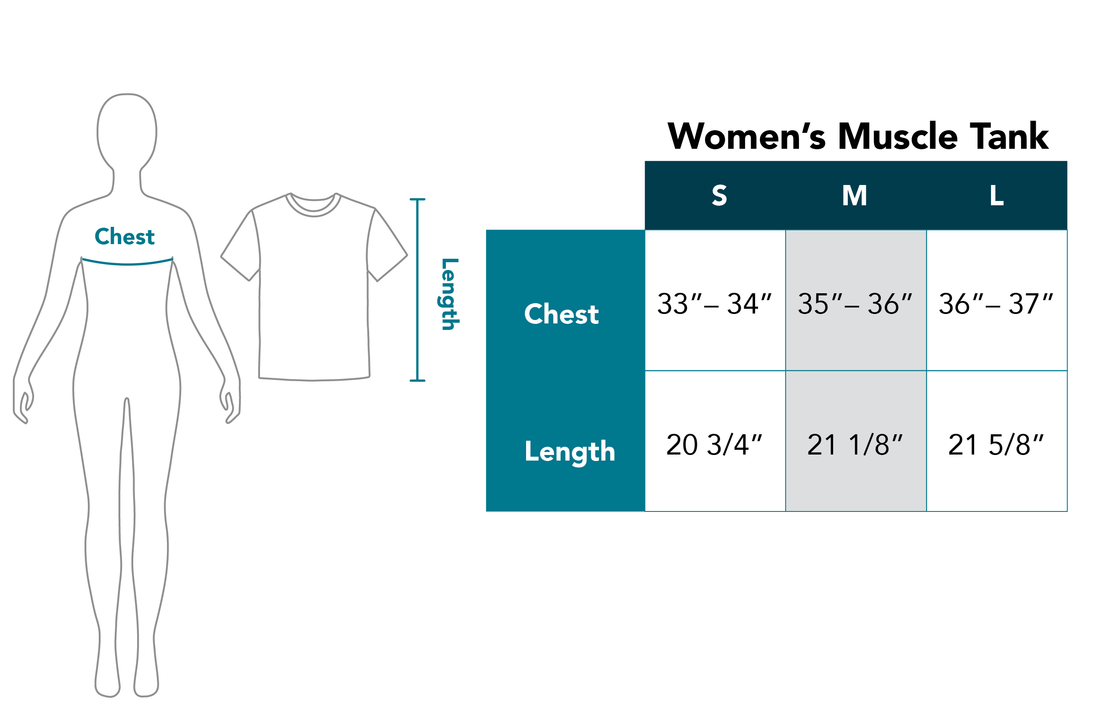 Women’s Muscle Tank Size Chart