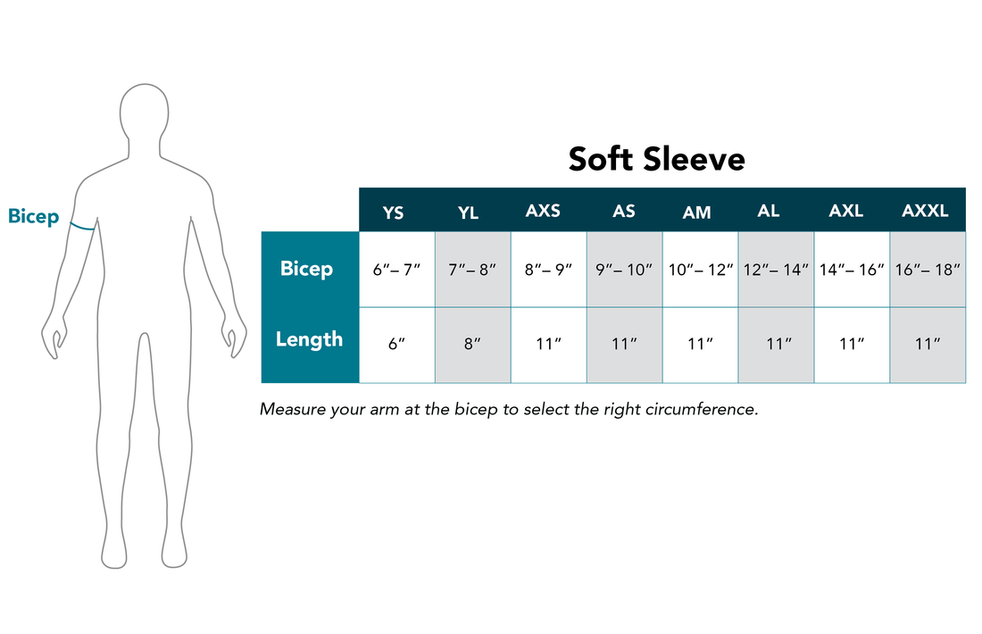 soft sleeve size chart
