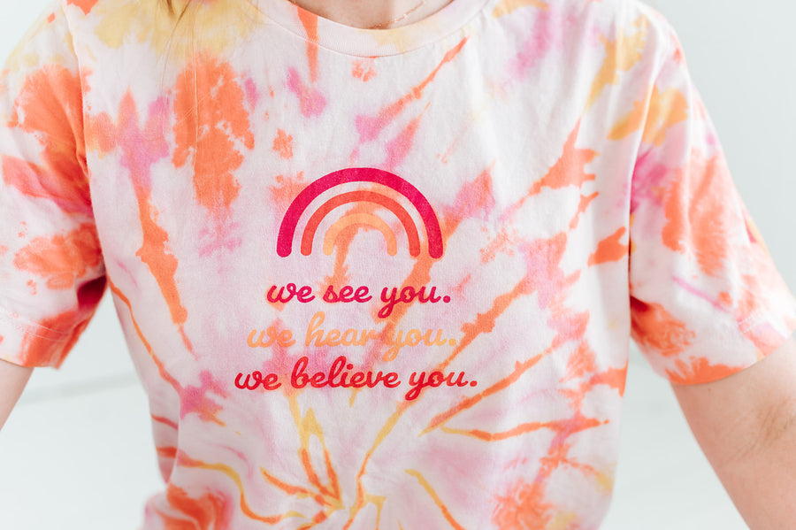 Mila and Me White Tie Dye "We See You" Unisex T-Shirt